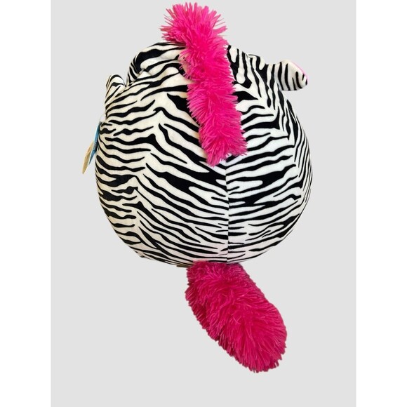 Kellytoy Squishmallow Large 18” Tracey Zebra Plush 2019 Pink Mane NWT - Picture 5 of 9